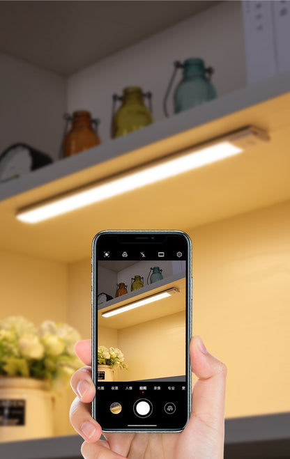 LED Cabinet Light Type C Rechargeable Motion Sensor Night Lights for Kitchen Wardrobe Cabinet Lighting 10cm/20cm/30cm/40cm/50cm