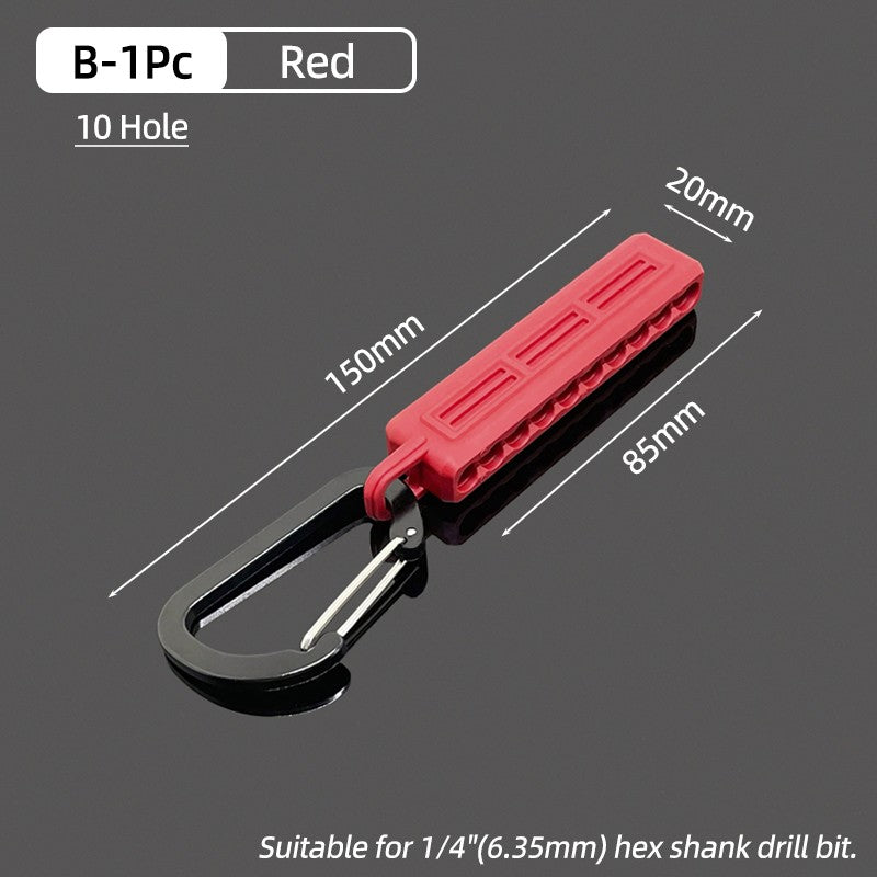 Suporte de Bits de Chave de Fenda Hexagonal de 1/4" Portátil Estojo Organizador com 10/22 Furos para Armazenamento de Bits de Broca para Cabeças de Chave de Fenda Ferramentas de Estojo