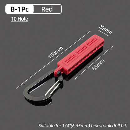 Suporte de Bits de Chave de Fenda Hexagonal de 1/4" Portátil Estojo Organizador com 10/22 Furos para Armazenamento de Bits de Broca para Cabeças de Chave de Fenda Ferramentas de Estojo