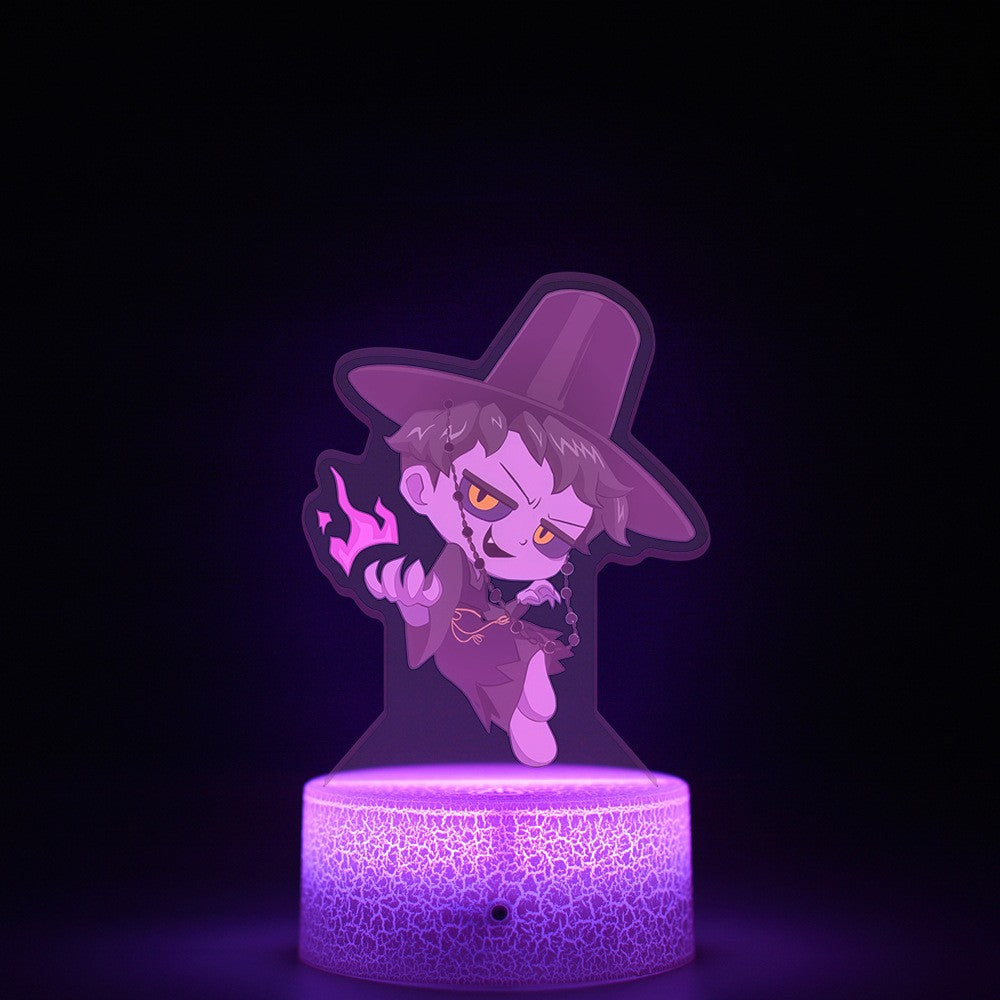 KPop K-POP Demon Hunters Kawaii Zoe Rumi Mira Saja Boys Superstar Monochrome Light Remote Control 16 Color Light Night Light