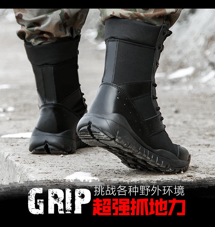 Bota Tática Leve de Verão para Combate Masculina e Feminina, Treino de Escalada, Impermeável, Caminhada ao Ar Livre, Sapatos de Malha Respirável