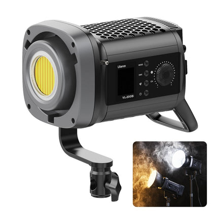Ulanzi VL-200Bi 200W V-Mount Video Light with Wireless Control CRI 95+ 2700K-6500K CCT for Livestreaming Photography COB Light