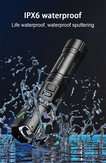Ultra Powerful Windproof Fire Starting Flashlight Rechargeable High Power Torch Focused Light Source Can Light A Flame Lantern