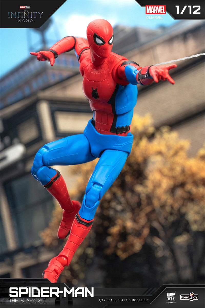 Blokees Original Homem-Aranha Venom Versão HQ 15.5CM 1/12 STARK SUIT Clássico Figura de Ação Montada Coleção Brinquedo Presente