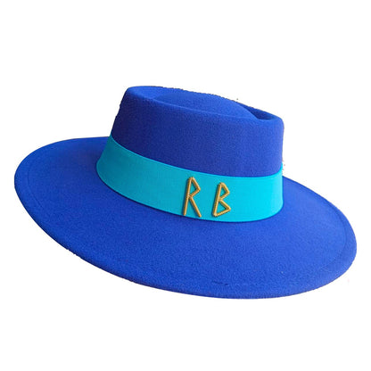 Fedora Chapéu de Copa Reta Chapéu de Outono/Inverno Chapéu RB Britânico Francês Chapéu de Copa Reta Chapéu Punk Jazz Chapéu de Aba Larga Gorras ??