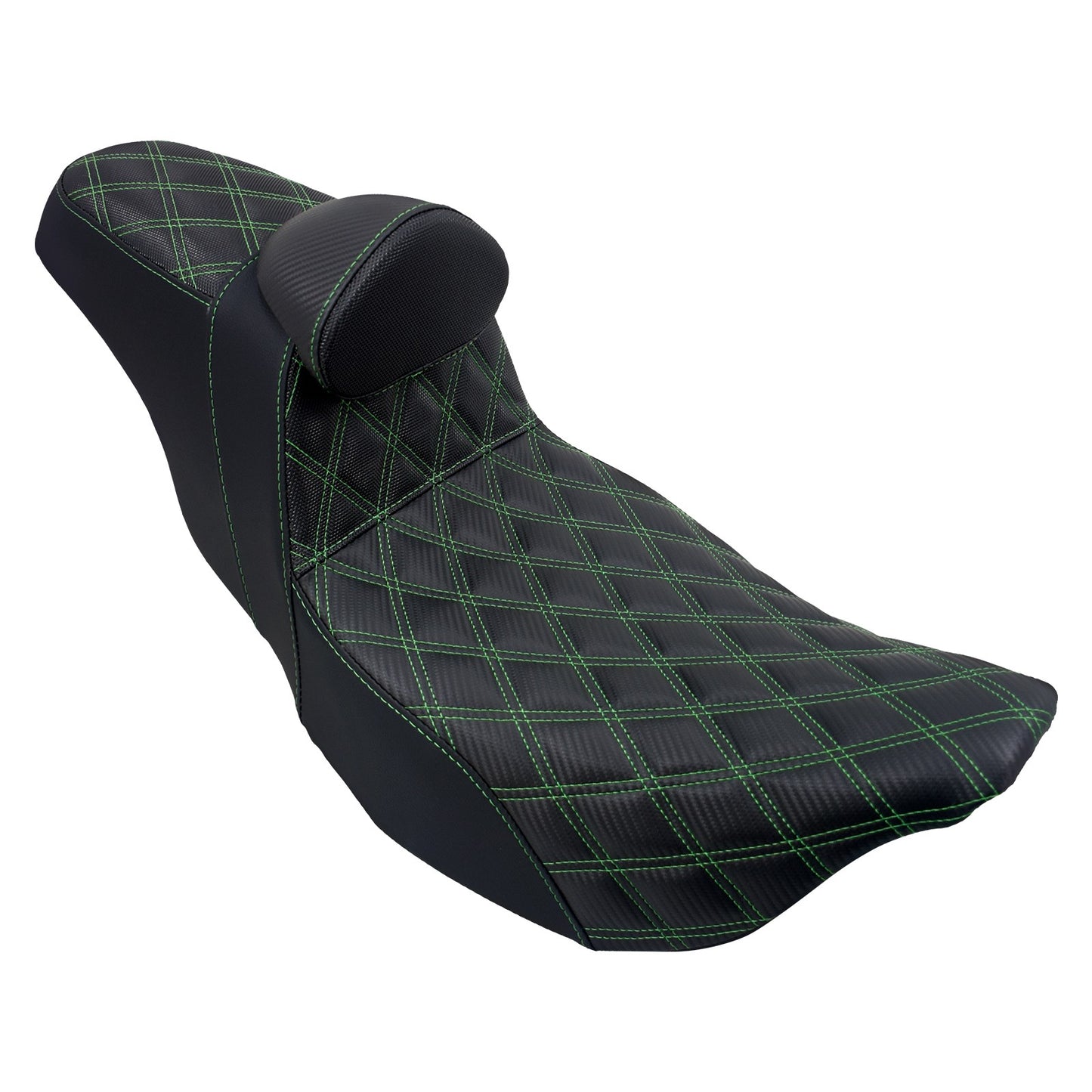 Assento 2 Lugares Moto Garupa Com Encosto Ajustável Almofada Para Harley Touring Electra Road Glide 09-23 Assento De Couro