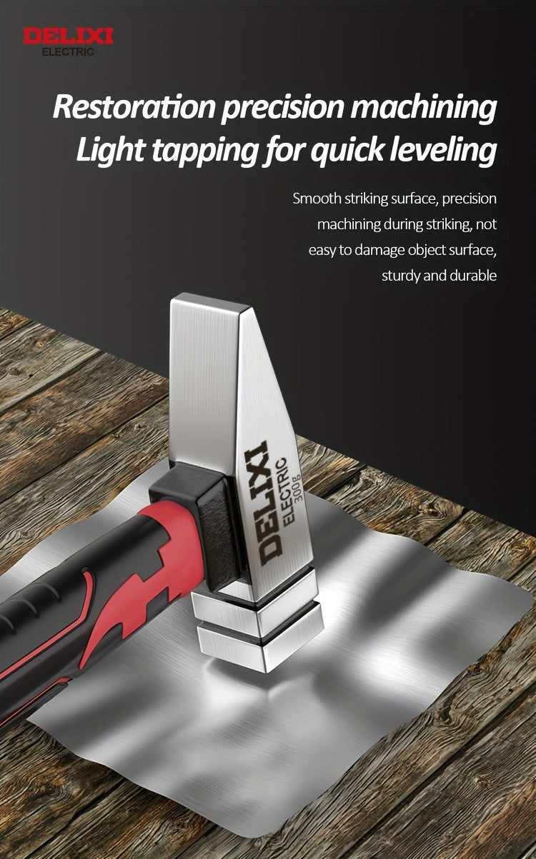 DELIXI ELECTRIC 7-Inch Sheep Horn Hammer Octagonal Hammer Chrome Vanadium Steel High Hardness Nail Hammer Portable Hand Hammer