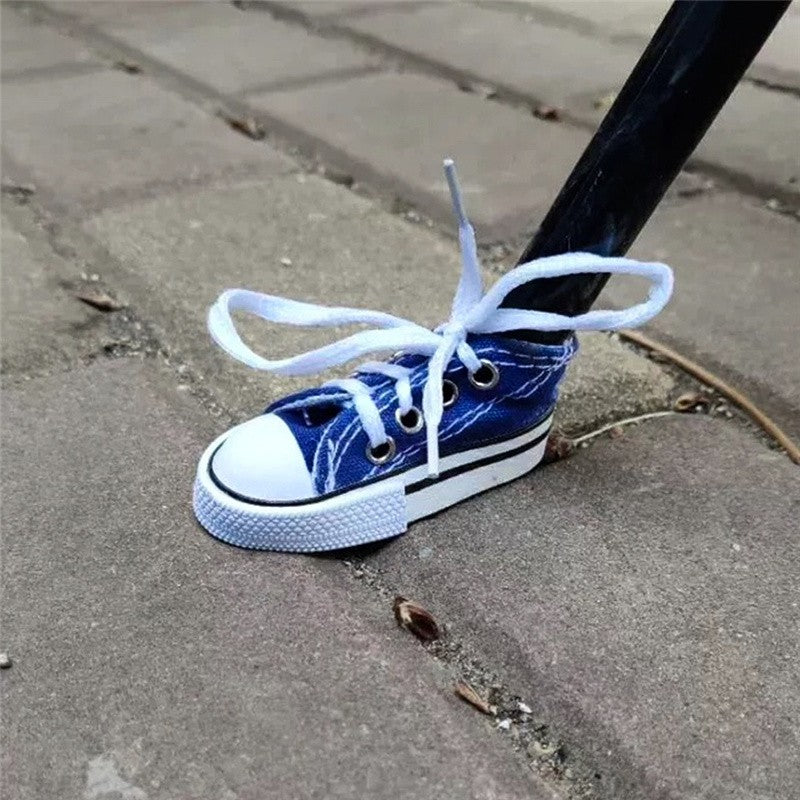 Patinho Engraçado de Apoio Lateral de Moto Mini Sapato Bicicleta Suporte de Pé Moto Cavalete 7,5cm Acessórios de Brinquedo