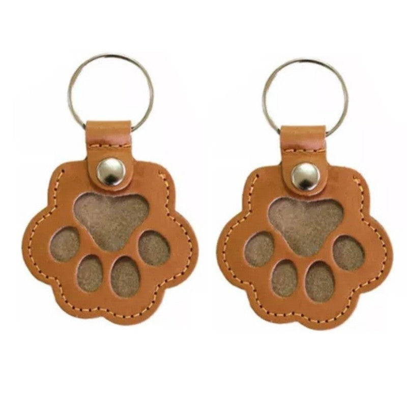 Chaveiro Memorial de Pelo de Animais de Estimação de Couro PU, Relicário de Lembrança para Pelo de Gato e Cachorro, Pingente para Guardar Pelo de Animais de Estimação, Acessórios para Pendurar em Bolsas