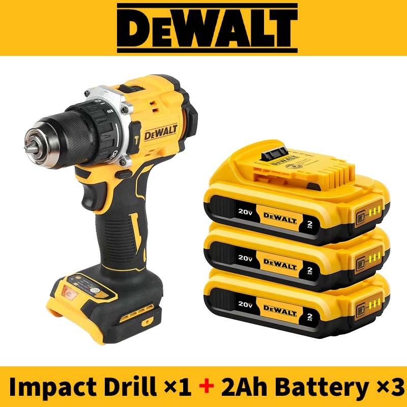 Furadeira de Impacto DeWalt 20V Original DCD805 Brushless Hummer Furadeira Elétrica Compacta Parafusadeira Ferramenta Elétrica Combo com Bateria