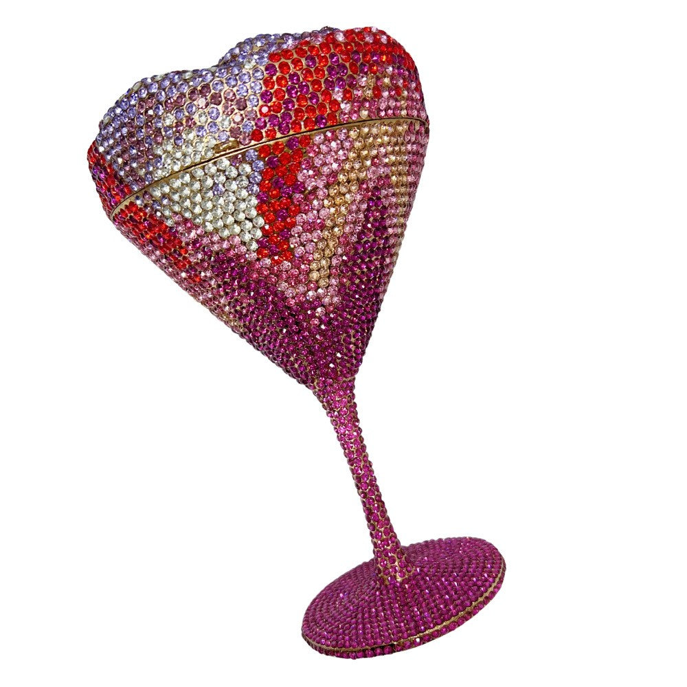 XIYUAN Women Luxury Branded Martini Crystal Evening Bag Elegant Cup Diamond Bridal Handbag Wedding Party Purses Lady Gift Clutch