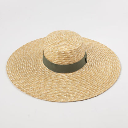New Women Wide Brim Beach Hat Ladies Summer Big Straw Hats UV Protection Sun Hat S1340-15cm