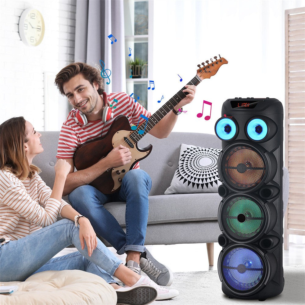 4000W Portable Bluetooth Speaker 3*8"Subwoofer Heavy Bass Sound System Party karaoke for Wireless Boombox Loud Speaker
