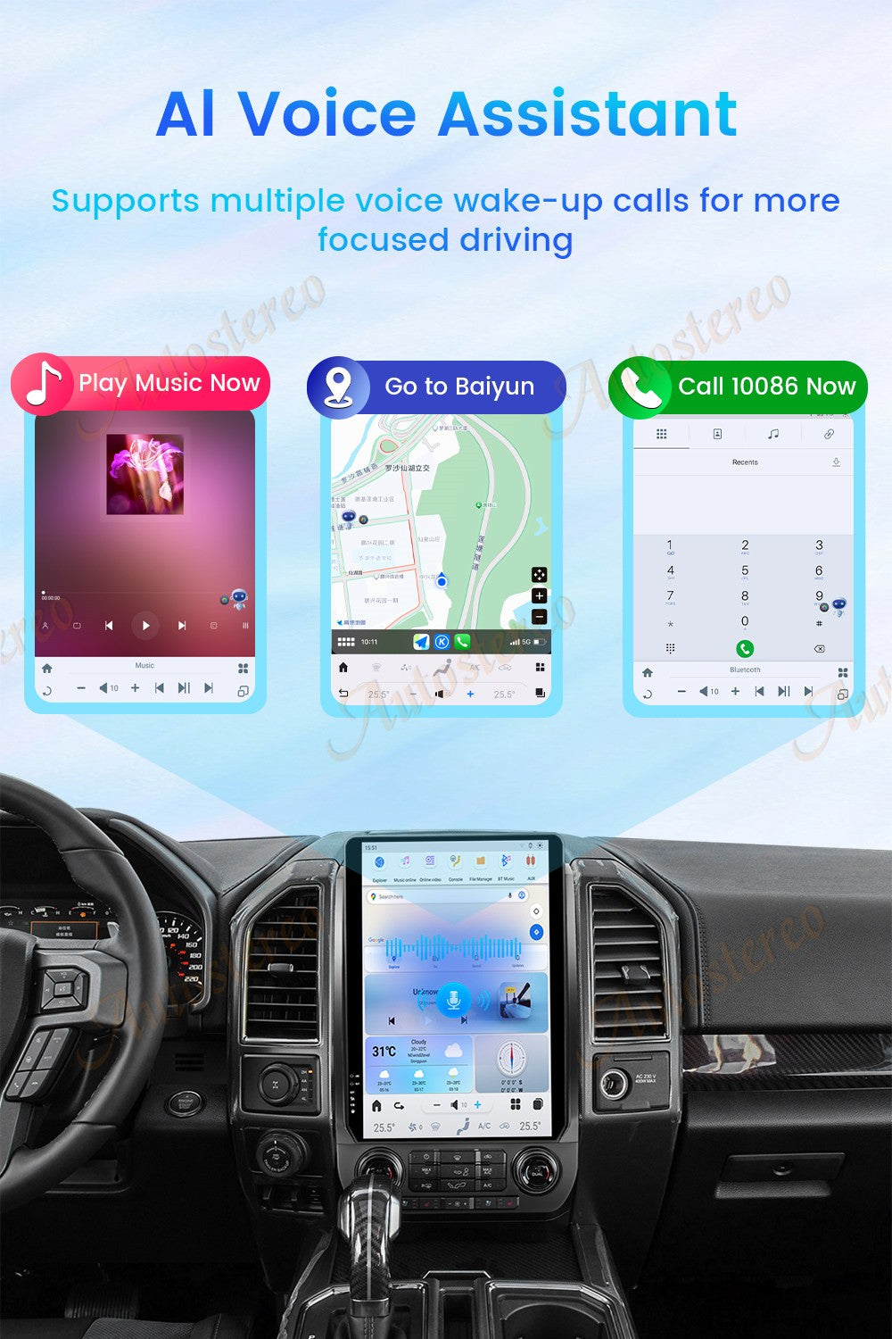 14.4 Inch Android 128G For Ford F150 F250 F350 2015-2021 Tesla Style Car GPS Navigation Multimedia Player Radio Tape Headunit HD