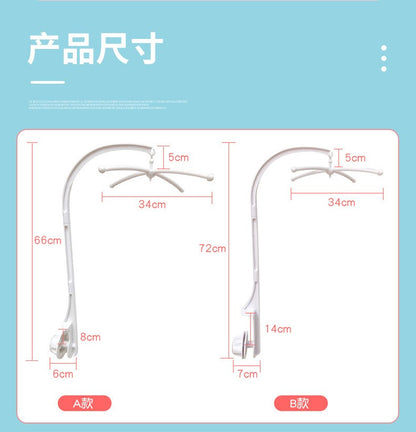 White Baby Crib Mobile Bed Bell Toys Holder Infant Toy Arm Bracket Wind-up Music Box Baby Toys Carousel Rattles Bracket Set Bébé
