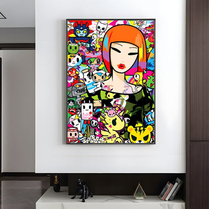 Cartoon Art Kawaii townTokidokiinside Poster HD art sticky wall waterproof home living room bedroom bar aesthetic decoration