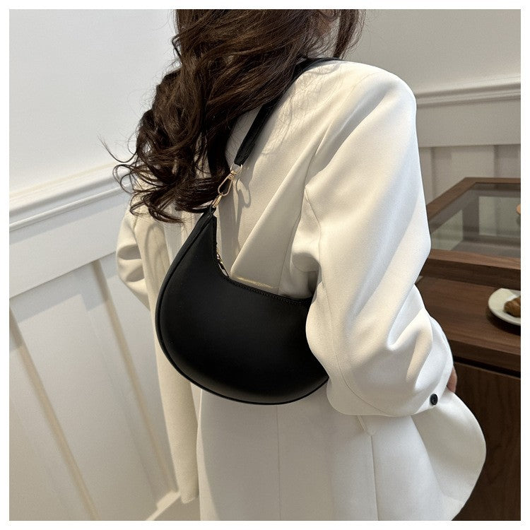 New Fashionable High-end Moon-shaped Baseball Bag Showing Luxury Women's Single Shoulder Bag Elegant lady Handbags bolso mujer