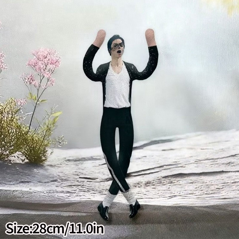 28cm Michael Jackson Action Doll Michael Jackson Cosplay Props Soft Stuffed Doll Abstract Joint Mobility Doll Collection Gift
