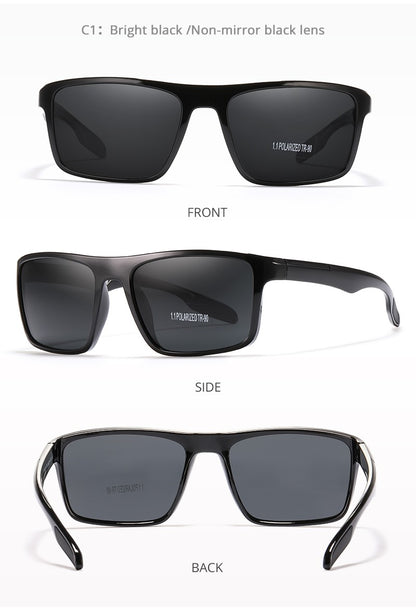 KDEAM Rectangular Ultra Light TR90 Sunglasses Men Polarized Wholesale