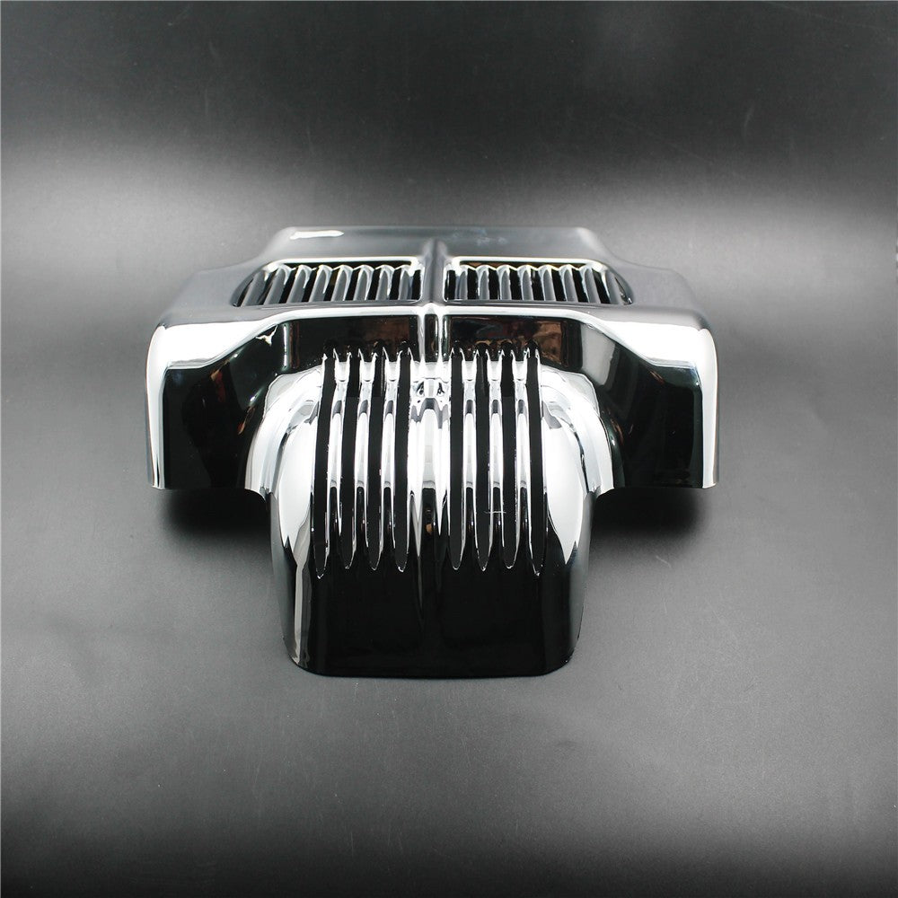Capa de resfriador de óleo de estoque de ABS para motocicleta preto/cromado para Harley Touring Street Electra Glide Road King FLHX FLTR FLHT 2011-2016