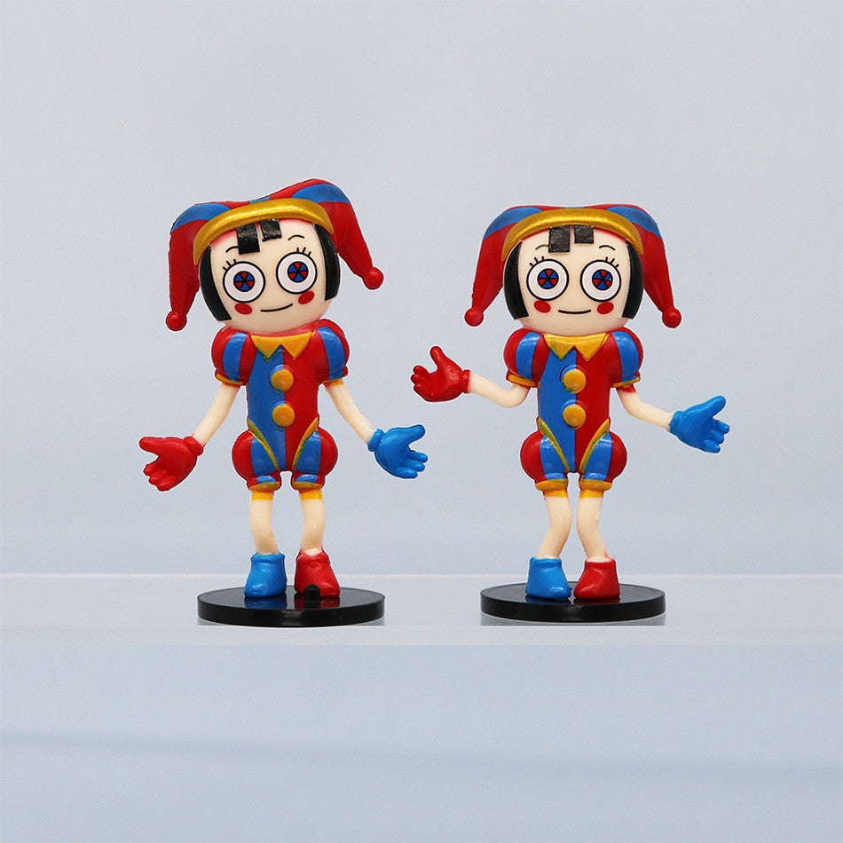 The Amazing Digital Circus 8 Styles Q Version Figurine Models, Rabbit Clown Dolls Cartoon Peripherals Cake Ornaments Toy Models