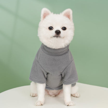 Moletom de Pelúcia Outono Inverno para Cães e Gatos, Casaco com Base de Pelúcia, Agasalho para Cachorros e Gatos, Pode Ser Puxado, Roupas de Ursinho de Pelúcia para Cães Pequenos