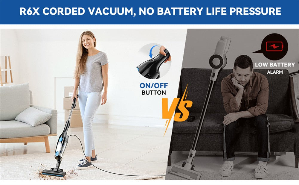INSE R3S Corded Vacuum Cleaner 16Kpa 6M Extra Long Cord Handheld Vacuum Cleaner for Car Cleaning Hard Floor Household Appliance