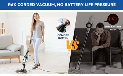 INSE R3S Corded Vacuum Cleaner 16Kpa 6M Extra Long Cord Handheld Vacuum Cleaner for Car Cleaning Hard Floor Household Appliance