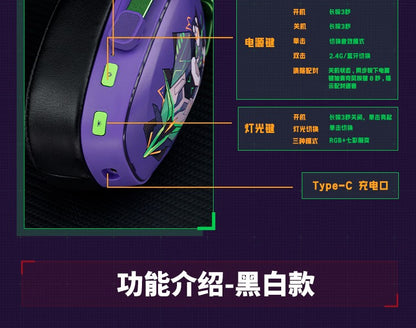 VALKYRIE VK S1 Gaming Headset Wireless Triple-Mode Detachable Microphone 15ms Ultra-low Latency Customized Gaming Headphones