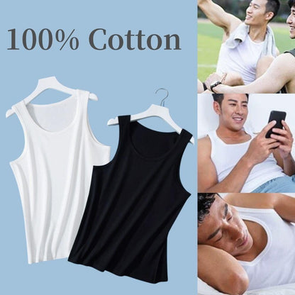 100% Cotton Men's Tank Tops Gym Stringer Man Braces T-shirt Bodybuilding Sleeveless Shirt Fitness Vest Male Muscle Singlets Hot