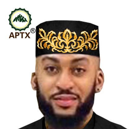 Novo Chapéu de Oração da Moda Africano Muçulmano Islâmico Kippah Bonés Árabes Masculinos Arábia Muçulmano Bordado Lenço Árabe Muçulmano Islâmico Masculino Boné Lenço de Cabeça