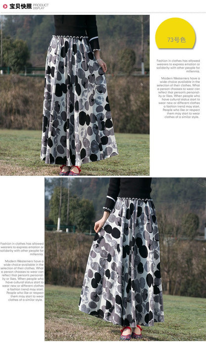 Cotton Linen Skirts for Women Fashion Casual Bohemian Y2k Print Long Skirt Summer Vintage Maxi Bottom Saias Woman Clothes Faldas