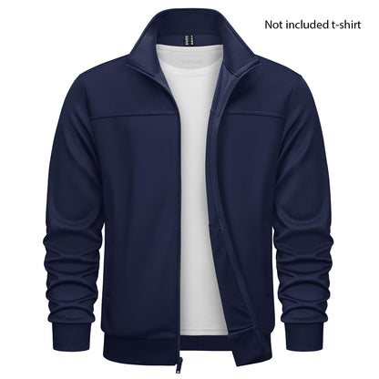 TACVASEN Spring Autumn Track Jackets Mens Lightweight Full Zip Sports Jacket Running Athletic Jackets Workout Fitness Outwear