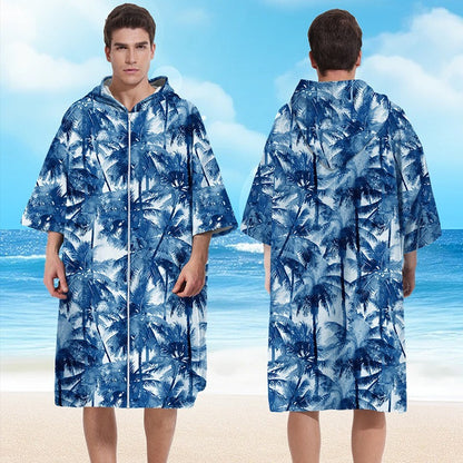 Beach bathrobe Cape surf poncho adult men hooded  Quick drying bath towel for outdoor sandbeach from China