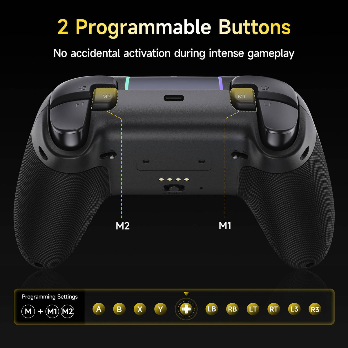 EasySMX X05 Pro Wireless Gamepad, Hall?Effect Anti?Drift Joystick, Dual Vibration Controller for PC Switch 1/2 Android iOS Steam