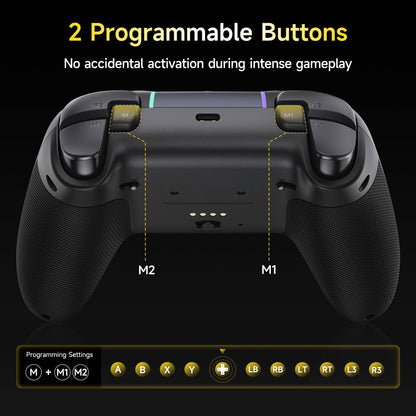 EasySMX X05 Pro Wireless Gamepad, Hall?Effect Anti?Drift Joystick, Dual Vibration Controller for PC Switch 1/2 Android iOS Steam
