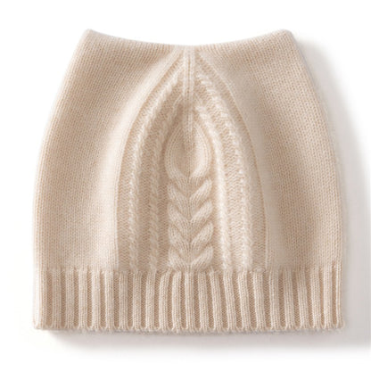 Autumn Winter Cute Hat Knitted 100% Cashmere Wool Hat Cat Ears Thickened Warm Ear Protection Knitted Beanie
