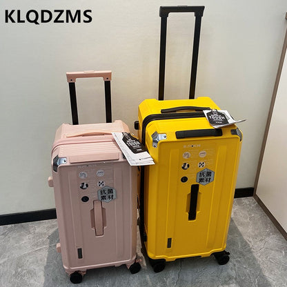 KLQDZMS High Quality Luggage Oversized Capacity Trolley Case PC Code Cart Type Travel Bag Universal Wheel Rolling Suitcase