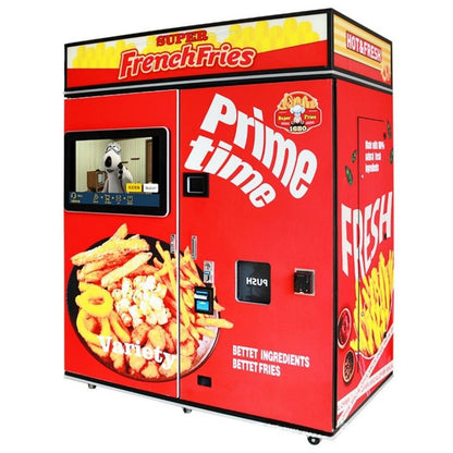 Máquina Totalmente Automática Inteligente de Batata Frita Máquina Comercial de Venda de Batata Frita Máquina de Venda Automática 24 Horas sem Atendente