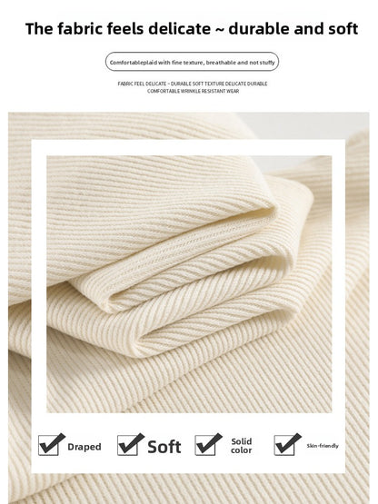 Women's Fleece Wide Leg Pants Winter High Waist Long Pants Loose Casual