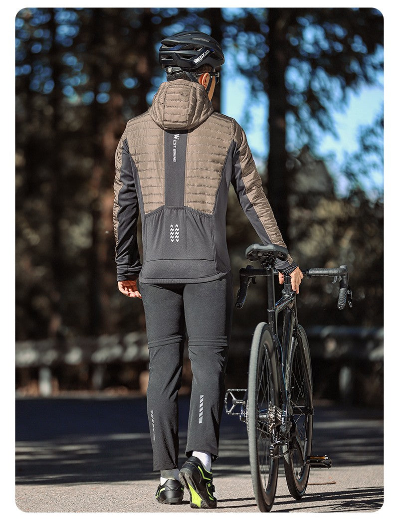WEST BIKING Cycling Jacket Men Coats Winter Thermal Fleece Windbreaker MTB Bicycle Clothing Motorcycle Bike Jackets 0?-15?