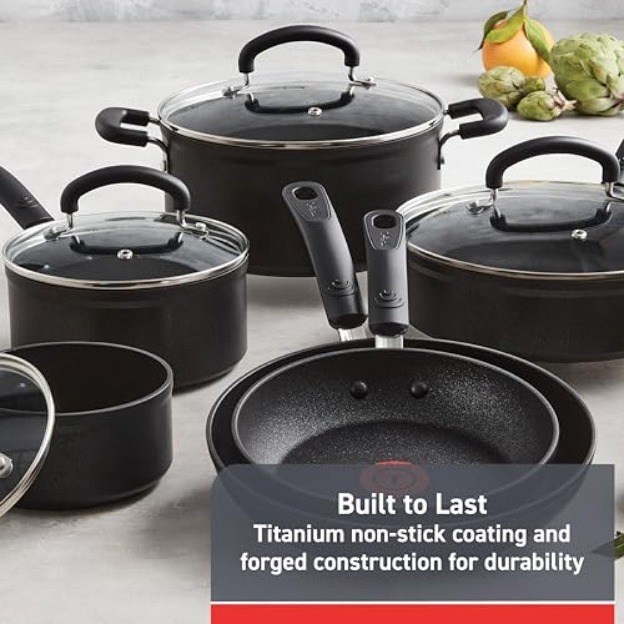 Advanced Nonstick Cookware Set 12 Piece Oven Broiler Safe 350F Kitchen Cooking Set W Fry Pans Saucepans Deep Saute Dutch Oven a