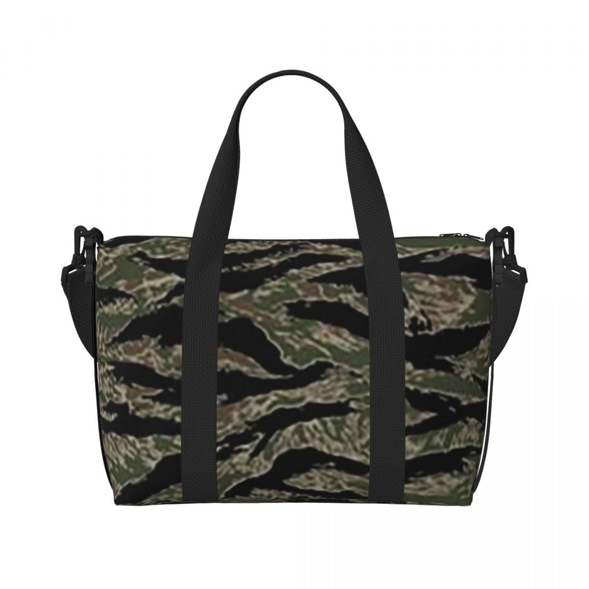Tiger Stripe Camouflage Military Camo Beach Travel Bag Large Capacity Tote Bags for Gym Yoga Women Shopping Duffle Shoulder Bag