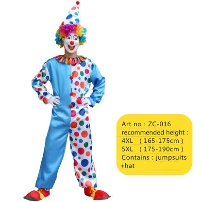 12 Styles Adult Men Costumes Funny Circus Naughty Magician Cosplay Carnival Party Clown Costume Christmas gift surprise party
