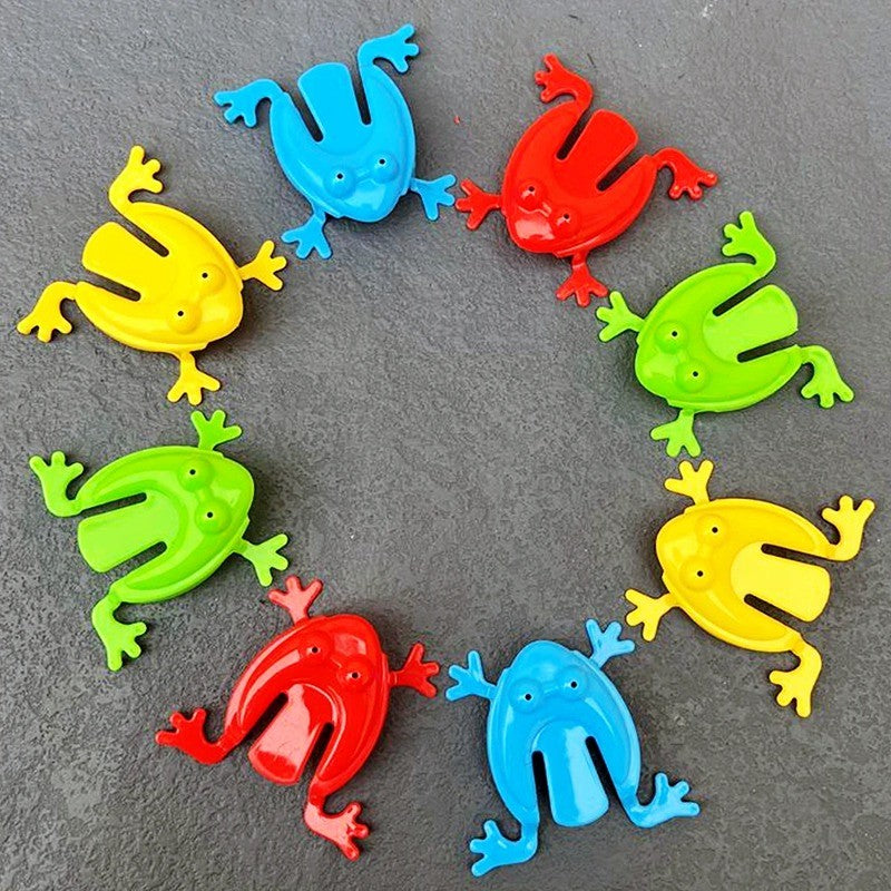 30 Pcs Mini Candy Color Leap Frog Bounce Fidget Toys for Kids Classic Stress Reliever Christmas Party Favors And Prizes