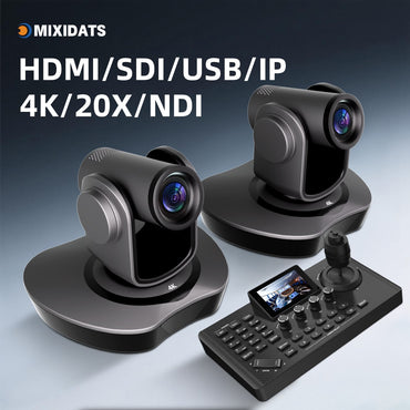 Video Conference Camera Kit 4K PTZ Camera 20X Zoom NDI SDI HDMI IP USB Church live broadcast NDI PTZ camera Controller 1-8pcs