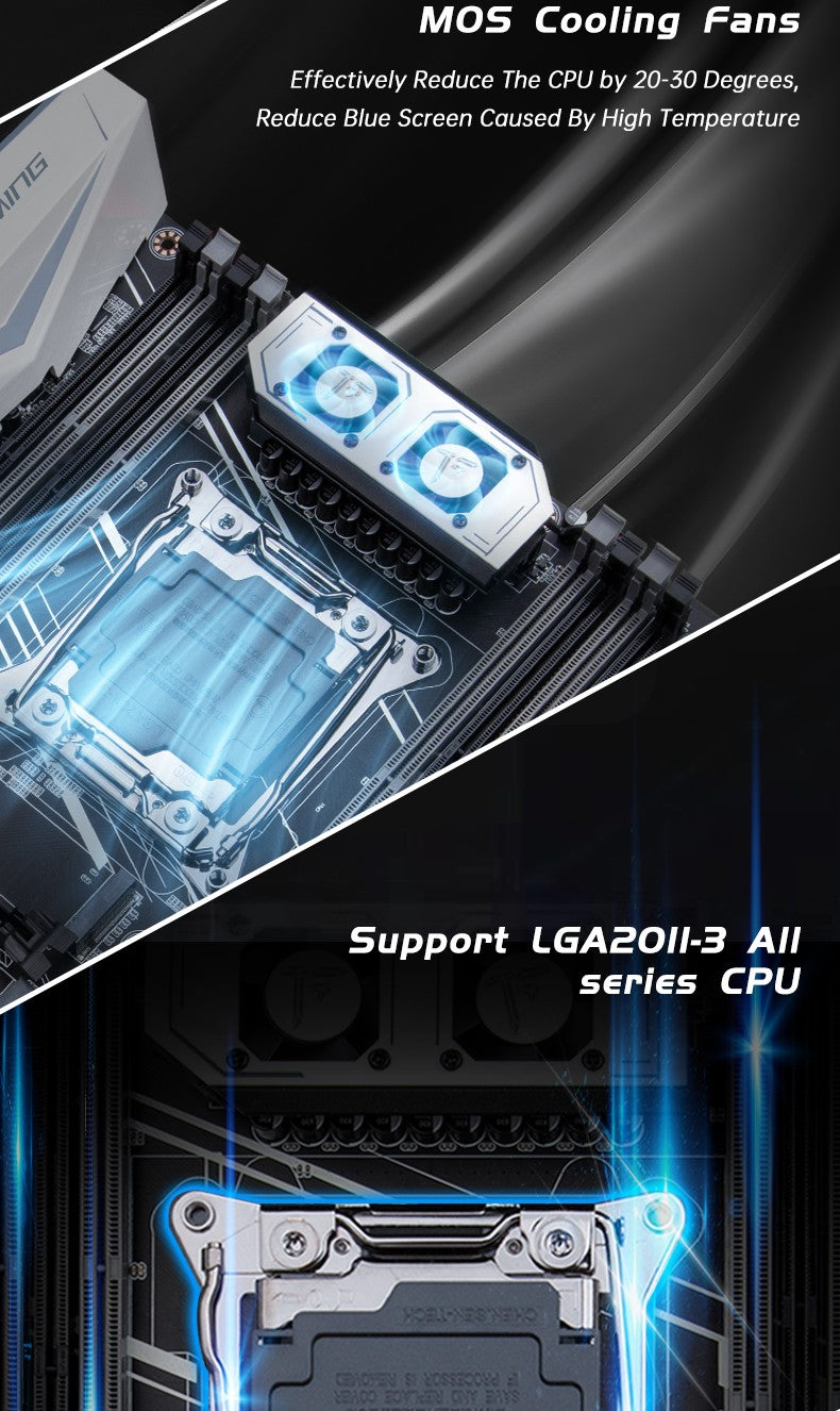 Placa-mãe HUANANZHI X99 TF Q LGA 2011-3 XEON X99 ATX Intel XEON E5 LGA 2011-3 Todas as Séries compatível com memória DDR3 DDR4 RECC NON-ECC