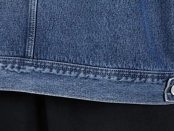 Jeans Coat for Men Padded Wool Denim Jackets Man with Sheep Wide Sleeves Black Warm Padding Original Cowboy New in Big Size G L