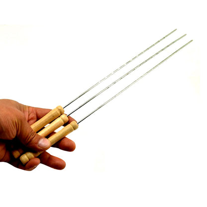 10PCS Twisted Barbecue Skewers Set 30cm Stainless Steel BBQ Skewers for Grilling Cooking Camping Picnic Party