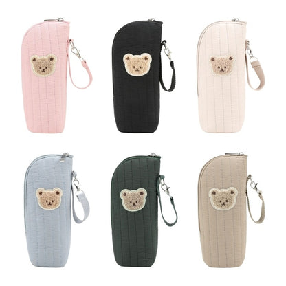 J15U Multifunctional Cotton Thermal Bottle Bag With Aluminum Insulation Design For Baby Feeding Essential Travelling